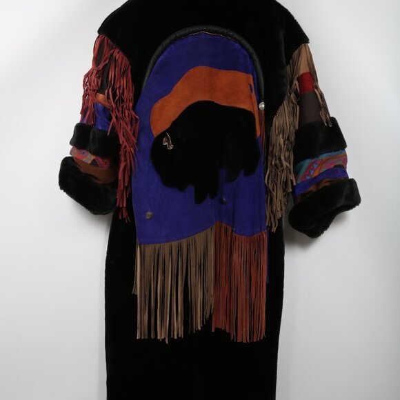 Where the Buffalo Roam Vintage Coat Cowgirl Western Southwestern Yellowstone - Picture 11 of 14